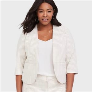 Torrid Ivory Pinstripe Blazer